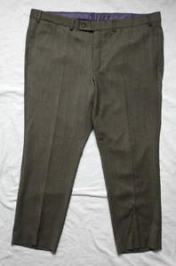 Ted Baker London 100% Wool Dress Pants Gray Brown For Fabric Crafter Upcycle - Picture 1 of 10
