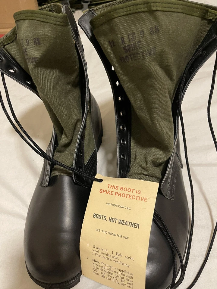 Vietnam vintage Spike Protective Jungle Boots US GI New assorted sizes - Image 1 of 4