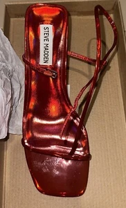 Steve Madden Kari Heels Red Size 8 - Picture 1 of 7