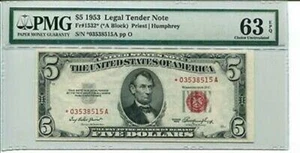 FR 1532* 1953 $5 STAR Legal Tender Note 63 Choice Uncirculated EPQ - Picture 1 of 1