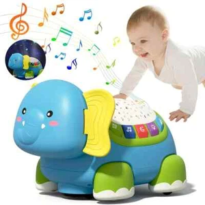 Crawling Baby Toys, Giocattoli del Tempo della Pancia per Bambini con Proiettore di Stelle Musica e Luce, - Foto 1 di 10
