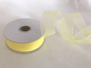 7/8" Organza Sheer Ribbon Assorted Solid Colors Rolls Spools 25 yards New  - Picture 1 of 32