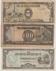 WWII Japanese Occupation Currency 1944 Peso Dollar Bill Collection Japan War Lot