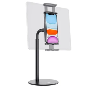 360 Metal Phone and Tablet Stand Holder Desk Mount For iPad Air iPhone Samsung - Afbeelding 1 van 13