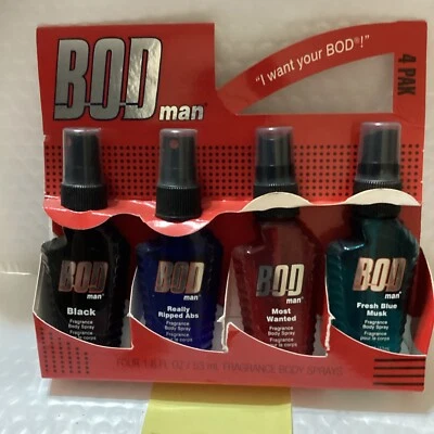 Bod Man 4 Pack Black,Really Ripped Abs,Most Wanted,Fresh Blue Mask - Image 1 of 2