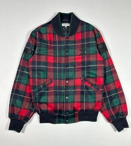Opening Ceremony Wool Blend Red Plaid Bomber Jacket Mens Size Medium - Picture 1 of 21
