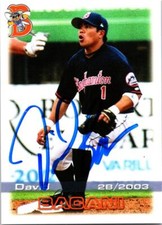 David Bacani autographed baseball card (Binghamton Mets) 2003 Grandstand #1