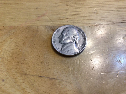 1954 D Jefferson nickel, circulated folder filler, FREE SHIPPING🚢 Cover