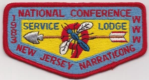 ORDEN OF THE FLEW FLAP - NARRATICONG - LODGE #9 - S8 - NOAC 1983 - LODGE DE SERVICIO - Imagen 1 de 1