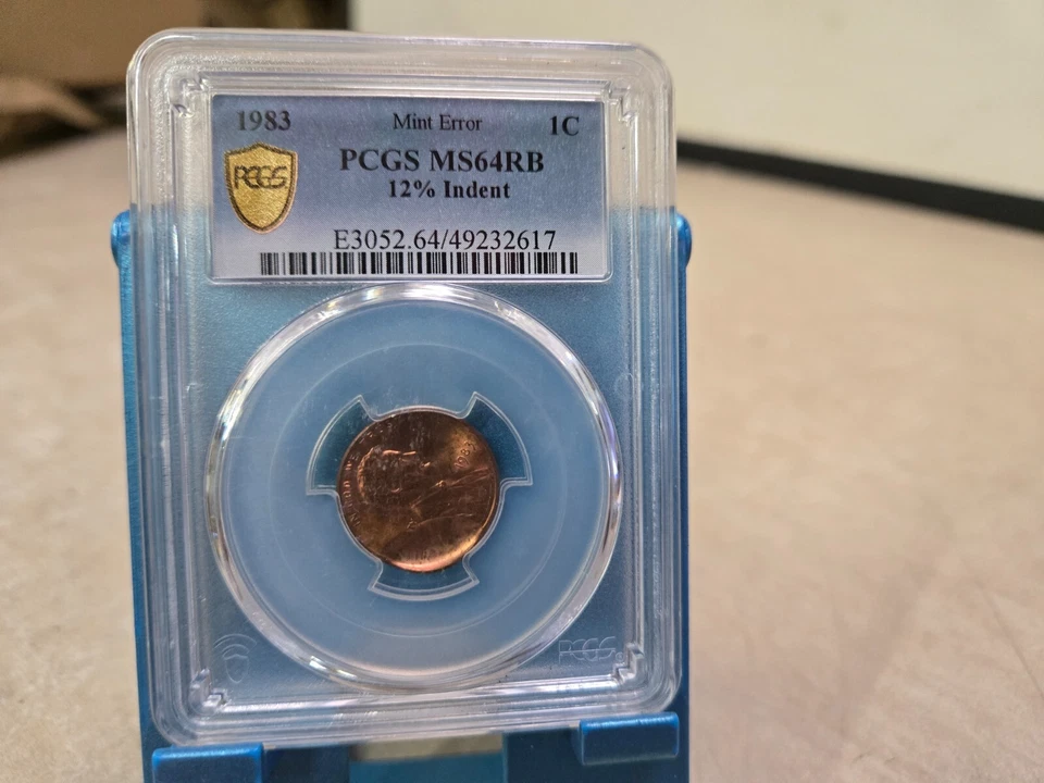 1953 1C Penny Mint Error 12% Indent PCGS MS64RB - Image 1 of 4