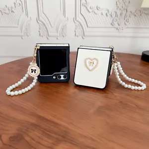For Samsung Galaxy Z Flip5/4/3 Phone Case Luxury Leather Shockproof Flip Cover - Picture 1 of 27