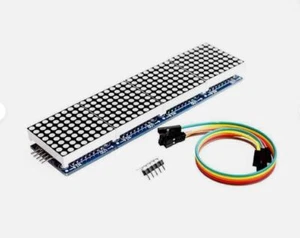 BLUE or RED led display module max7219 5p line 8x32 4 in 1 Arduino compatible US - Picture 1 of 5