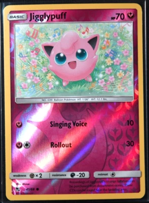 Jigglypuff Reverse Holo Foil Rare Hidden Fates 2019 41/68 - NM Pokemon TCG Card - Image 1 of 4
