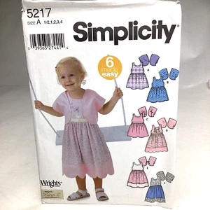 Simplicity 5217 vestito bambino giacca modello cucito NON TAGLIATO vintage - Foto 1 di 4