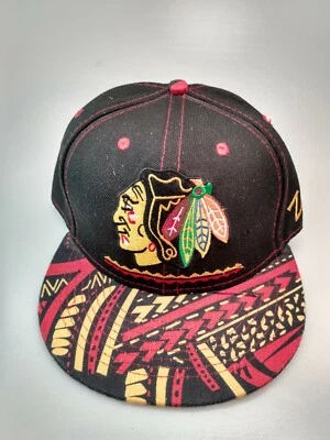 Chicago Blackhawks Zephyr Aztec TOA Tribal Brim Snapback Hat Cap NHL Hockey y2k - Image 1 of 4