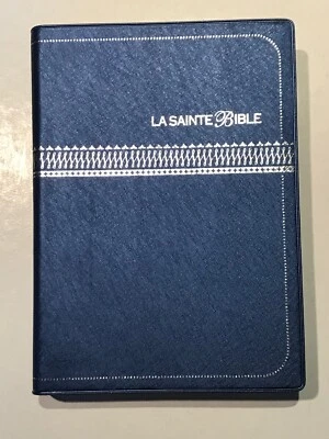 French Bible LARGE PRINT Compact, Louis Segond 1910, Marine Blue Vinyl - Image 1 of 4