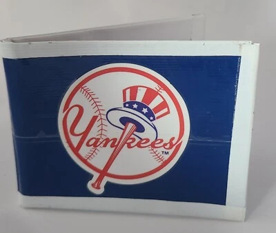 New York Yankees Bi-Fold Duct Tape Wallet MLB Baseball handmade minimalist - Image 1 of 3