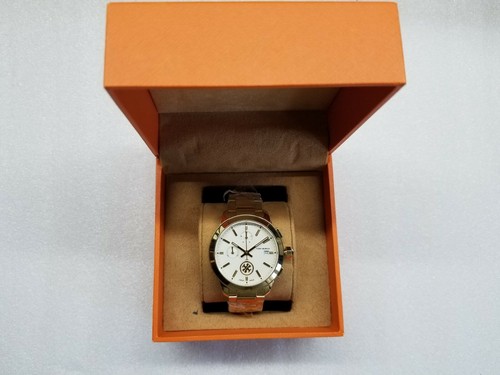 OROLOGIO DONNA TORY BURCH COLLINS CRONOGRAFO DATA TONO ORO ACCIAIO ST TB1250 NUOVO