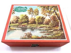 VICTORY Hand Cut Wood Jig-Saw Puzzle A BACKWATER 4029 Vintage 28" X 22" ENGLAND - Picture 1 of 18