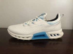 ECCO Biom C4 Golf Shoes Men’s Size 13-13.5 (EU 47) Gore-Tex GTX White Blue - Picture 1 of 8