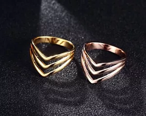 Set 3 Anelli Moda Donna Bohemien V Nocca Oro Dito Impilabile Gioielli Regalo - Foto 1 di 16