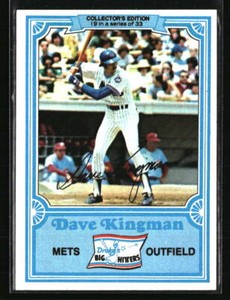 Dave Kingman 1981 Topps Drake's Big Hitters #19 Baseball Card