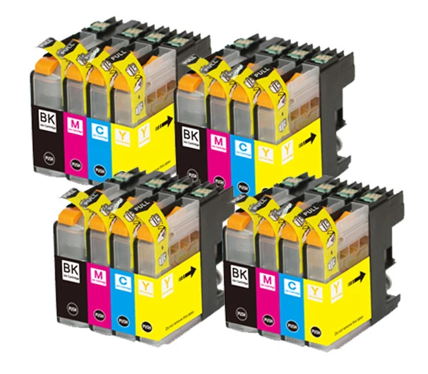 16 PK Quality Ink Set w/ Chip fits Brother LC101 LC103 MFC J470DW J285DW J450DW - Image 1 of 1