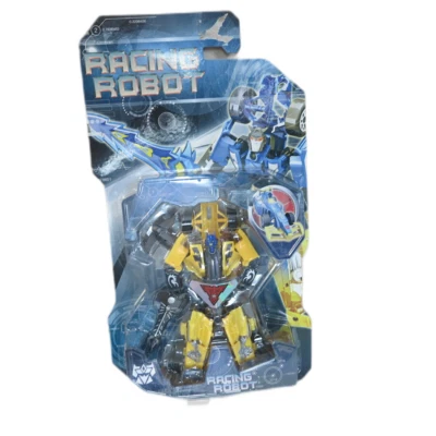 Racing Robot Auto Gelb Verformungsroboter Rennwagen Spielzeug - Bild 1 von 3