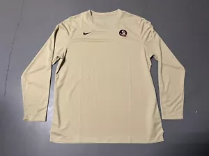 Florida State Seminoles FSU Team Issued Gold Nike Dri-Fit Long Sleeve Size 2XL - Picture 1 of 3