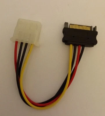 15cm Extension Cable 4 Pin 5.25 Male to Female IDE PSU Internal PC Power NEW  - Image 1 of 4