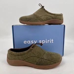Easy Spirit Keebler2 Clogs Size 9M Dark Green Felt Upper Slip-On Walking Shoes - Picture 1 of 14