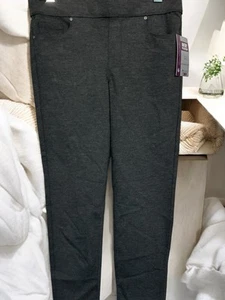 Gloria Vanderbilt 14 Short Avery Pull On Slim Mid Rise Performance pants gray - Picture 1 of 7
