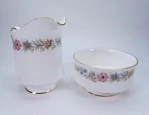 Vintage Paragon Bone China halbes Pint Milchkännchen & Zuckerdose Belinda Muster - Bild 1 von 21
