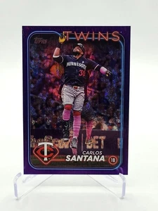 2024 Topps Update #US224 Carlos Santana Purple Holofoil 77/799⚾️⚾️⚾️⚾️⚾️⚾️⚾️⚾⚾️⚾ - Picture 1 of 2