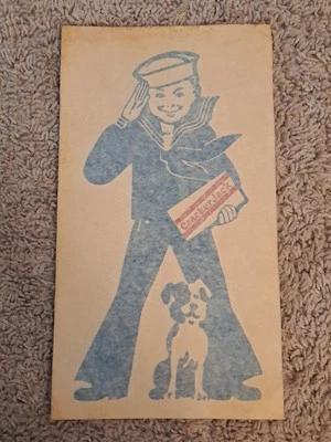 Rare Vtg Cracker Jack Prize Iron On Sailor Jack T-Shirt Transfer 5.5"x9.5" NOS - Image 1 of 4