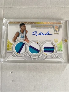 Camiseta deportiva de baloncesto Brandon Miller Superior Topps Royalty 2023-24 dorada automática RC/10 - Imagen 1 de 3