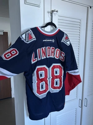 Vintage Eric Lindros New York Rangers Hockey Jersey - Image 1 of 3