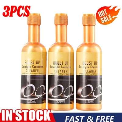 3PCS Boost Up Vehicle Engine Catalytic Converter Cleaner Multipurpose 120ML HO T - Image 1 of 4