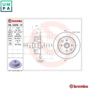 2x BRAKE DISC 08.5309.10 FOR VAUXHALL ASTRA/Mk/II/Hatchback CALIBRA CAVALIER - Picture 1 of 10