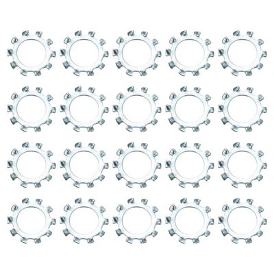 20 peças 1/2" lavadora de trava de dentes externa de aço carbono zincado - Imagem 1 de 4