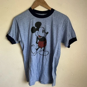 Disney Character Fashions Vintage 80s MICKEY MOUSE Ringer Boxy Soft Size Medium - Picture 1 of 7