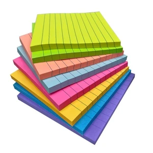 4 x 4 Inches Lined Sticky Notes - 8 Bright Colors, 400 Sheets Total - Picture 1 of 6