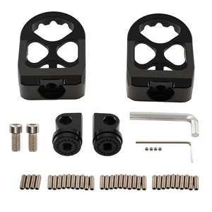 Pedales negros anchos gruesos estilo MX para Harley Softail Springer 1988-2009 - Imagen 1 de 12