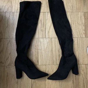 Marc Fisher Women's Black Suede Tall Boots ~ Over The Knee Size 10 - Picture 1 of 3