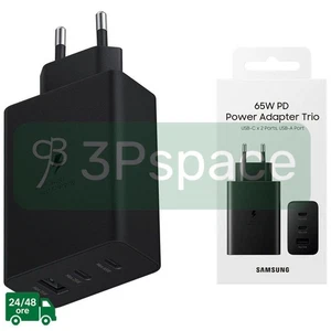 Caricabatterie Samsung 65W Trio Fast Charge EP-T6530NBE - Foto 1 di 3