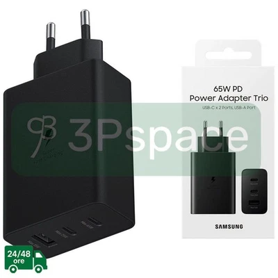 Caricabatterie Samsung 65W Trio Fast Charge EP-T6530NBE - Immagine 1 di 3