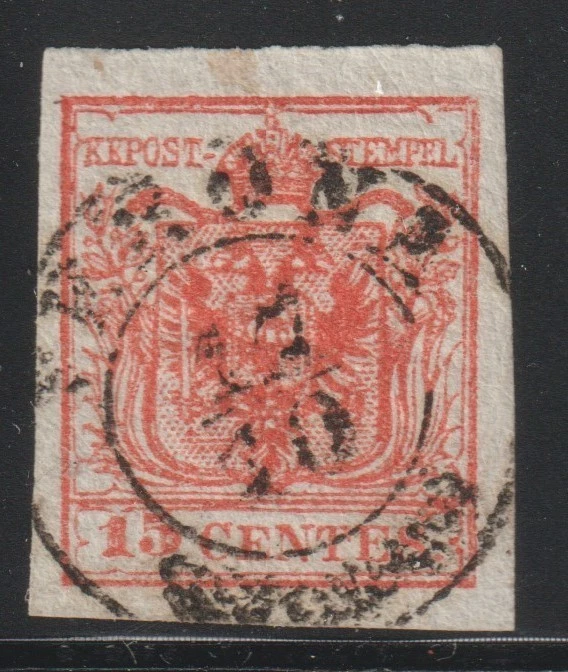 ANTICHI STATI LOMBARDO -VENETO 15 CENT  TERZO TIPO VERONA   RIF 2156 - Immagine 1 di 1