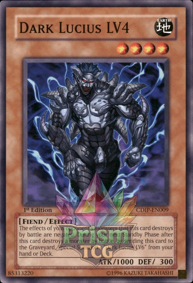 1st Ed Dark Lucius LV4 CDIP-EN009 Yugioh - Image 1 of 1