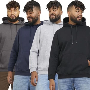 Jack & Jones Mens Bradley Sweat Big & Tall Hoodie - Picture 1 of 29