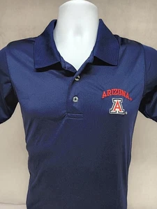 University Of Arizona UOFA Mens Small Blue Short Sleeve Polo Chest Logo - Picture 1 of 6